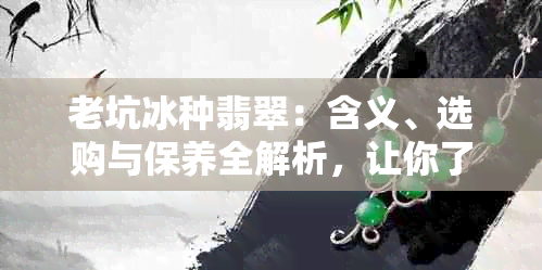 老坑冰种翡翠：含义、选购与保养全解析，让你了解真正的高品质翡翠