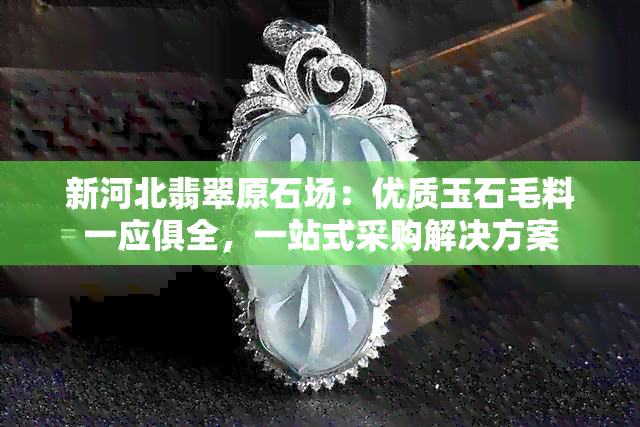 新河北翡翠原石场：优质玉石毛料一应俱全，一站式采购解决方案