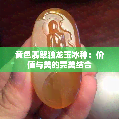 黄色翡翠独龙玉冰种：价值与美的完美结合