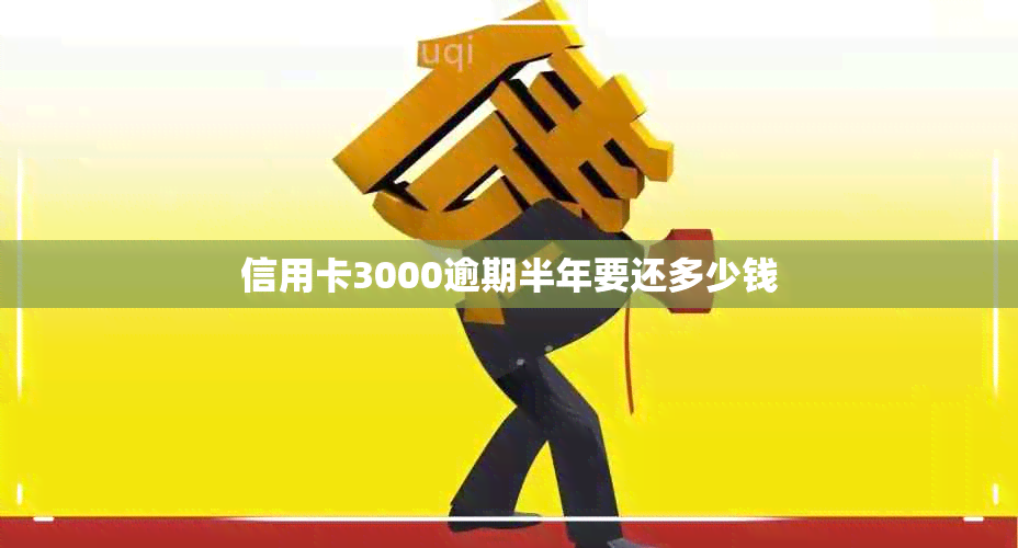 信用卡3000逾期半年要还多少钱