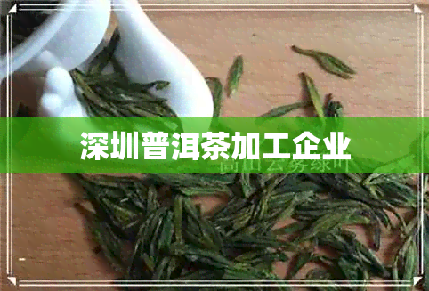 深圳普洱茶加工企业