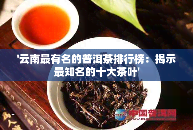 '云南最有名的普洱茶排行榜：揭示最知名的十大茶叶'