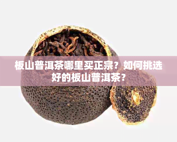 板山普洱茶哪里买正宗？如何挑选好的板山普洱茶？