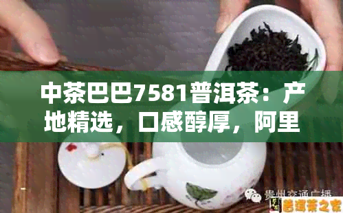 中茶巴巴7581普洱茶：产地精选，口感醇厚，阿里批发促销价格实