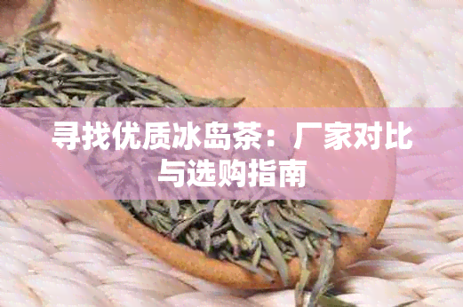 寻找优质冰岛茶：厂家对比与选购指南