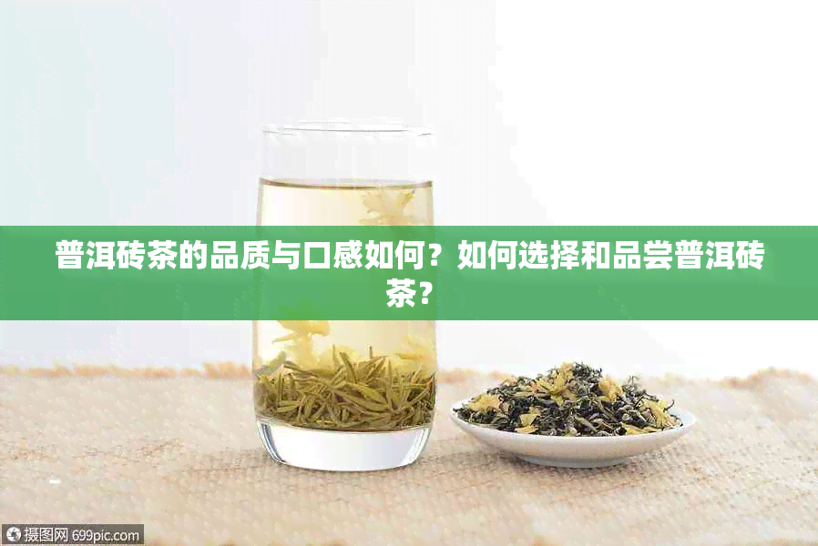 普洱砖茶的品质与口感如何？如何选择和品尝普洱砖茶？