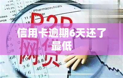 信用卡逾期6天还了更低