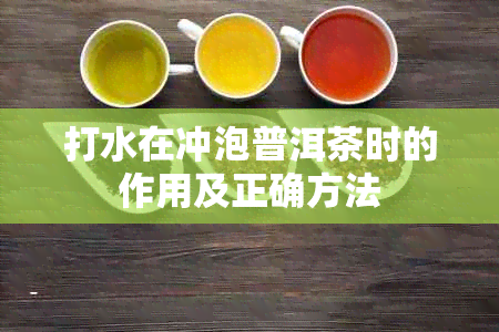 打水在冲泡普洱茶时的作用及正确方法