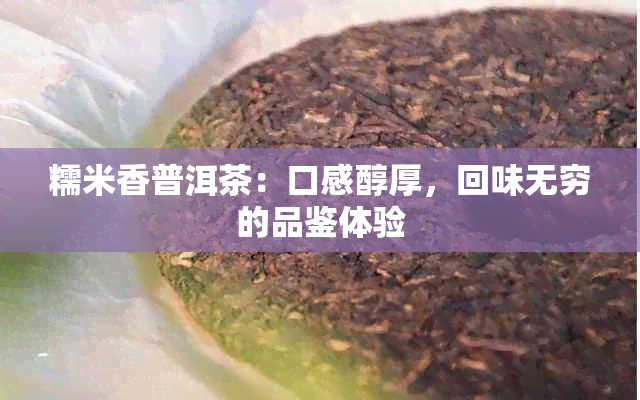 糯米香普洱茶：口感醇厚，回味无穷的品鉴体验