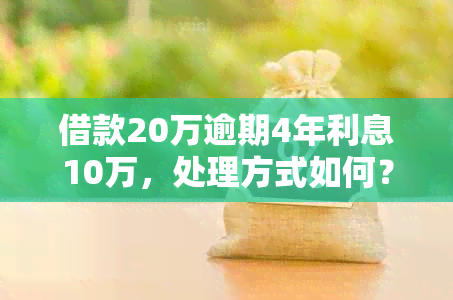 借款20万逾期4年利息10万，处理方式如何？