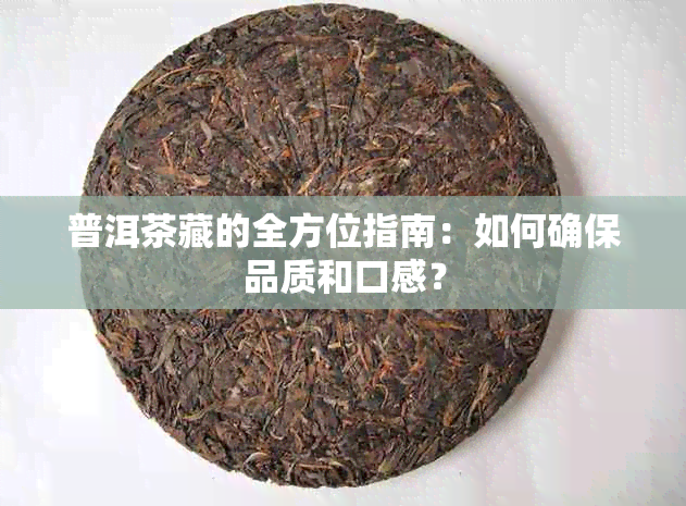 普洱茶藏的全方位指南：如何确保品质和口感？