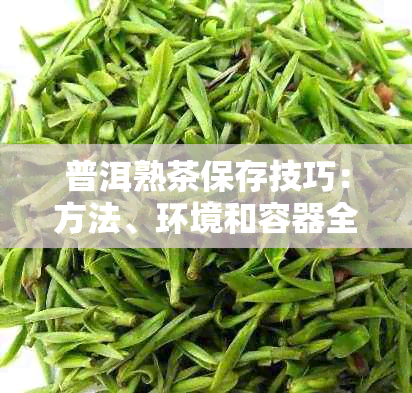 普洱熟茶保存技巧：方法、环境和容器全面解析，让你长久留香！