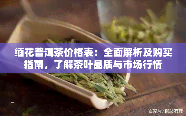 缅花普洱茶价格表：全面解析及购买指南，了解茶叶品质与市场行情