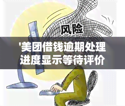 '美团借钱逾期处理进度显示等待评价是什么意思？美团借钱逾期咋办？'