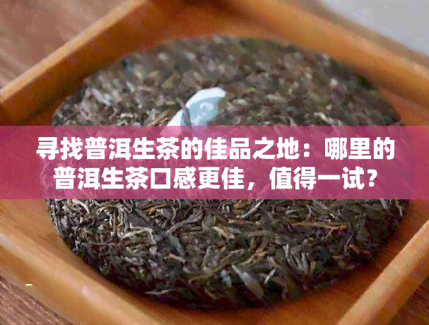 寻找普洱生茶的佳品之地：哪里的普洱生茶口感更佳，值得一试？