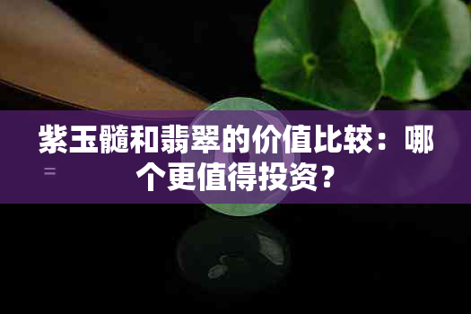 紫玉髓和翡翠的价值比较：哪个更值得投资？