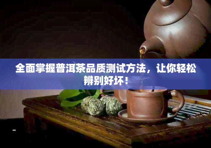 全面掌握普洱茶品质测试方法，让你轻松辨别好坏！