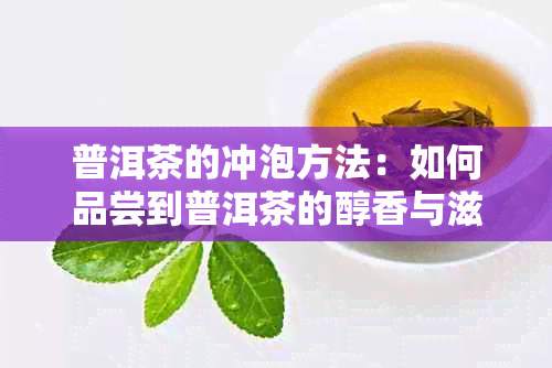 普洱茶的冲泡方法：如何品尝到普洱茶的醇香与滋味