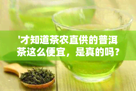 '才知道茶农直供的普洱茶这么便宜，是真的吗？还是假的？'