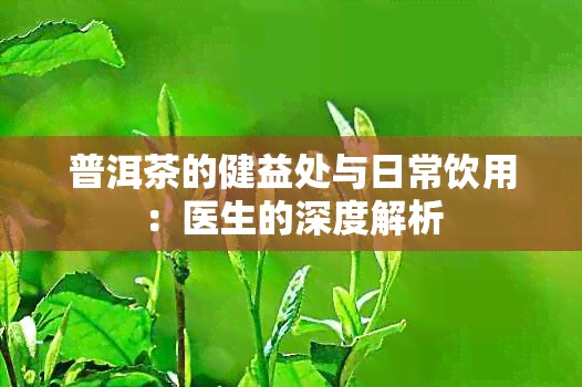 普洱茶的健益处与日常饮用：医生的深度解析