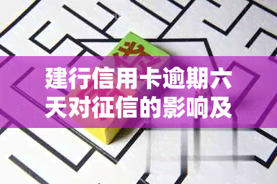 建行信用卡逾期六天对的影响及可能的后果：深度解析与应对策略