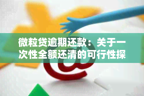 微粒贷逾期还款：关于一次性全额还清的可行性探讨