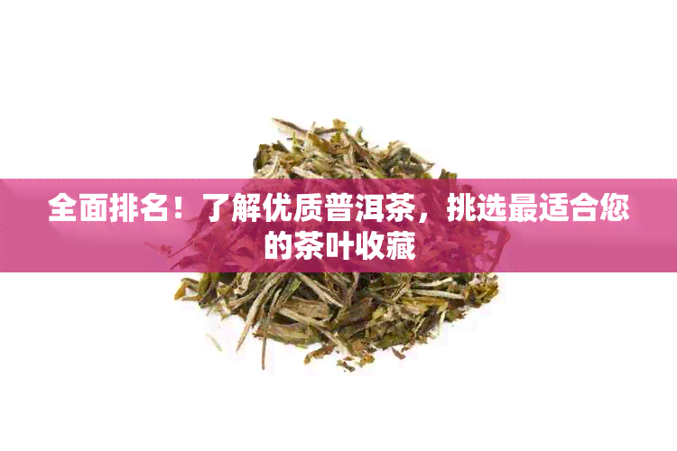 全面排名！了解优质普洱茶，挑选最适合您的茶叶收藏