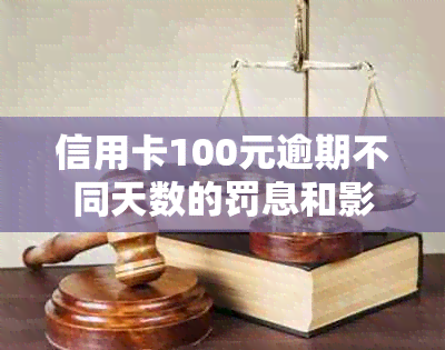 信用卡100元逾期不同天数的罚息和影响：一年、一个月、七天及上全解析