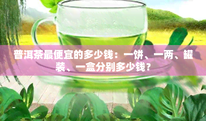 普洱茶更便宜的多少钱：一饼、一两、罐装、一盒分别多少钱？