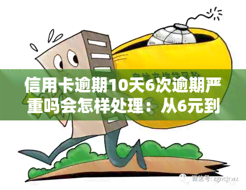 信用卡逾期10天6次逾期严重吗会怎样处理：从6元到100多元的逾期情况解读