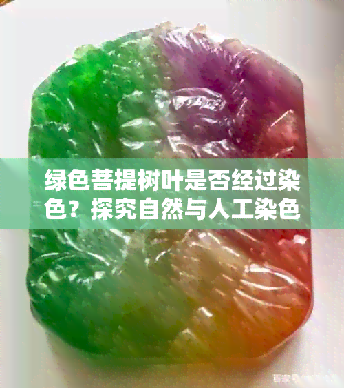 绿色菩提树叶是否经过染色？探究自然与人工染色的差异