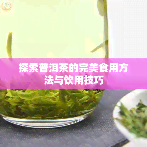 探索普洱茶的完美食用方法与饮用技巧