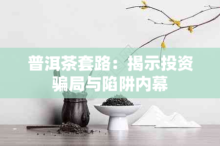 普洱茶套路：揭示投资骗局与陷阱内幕