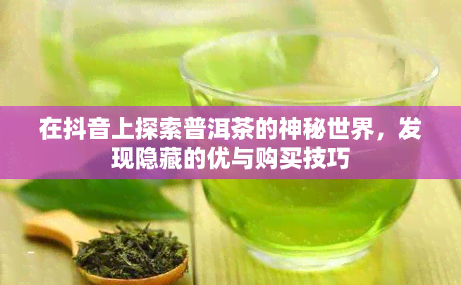 在抖音上探索普洱茶的神秘世界，发现隐藏的优与购买技巧