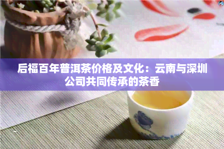 后福百年普洱茶价格及文化：云南与深圳公司共同传承的茶香