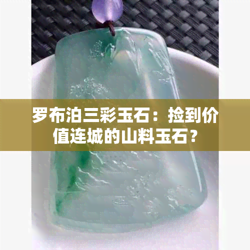 罗布泊三彩玉石：捡到价值连城的山料玉石？