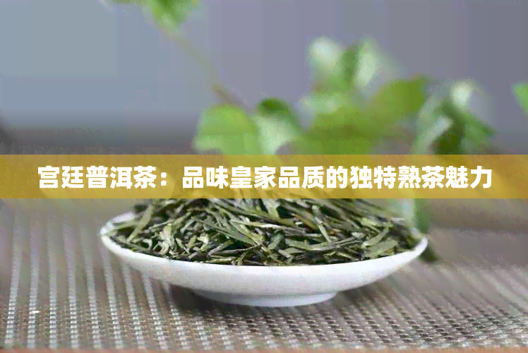 宫廷普洱茶：品味皇家品质的独特熟茶魅力