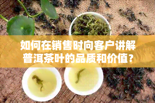 如何在销售时向客户讲解普洱茶叶的品质和价值？