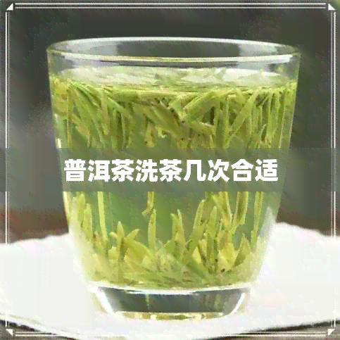 普洱茶洗茶几次合适