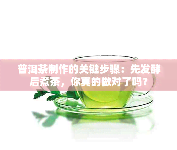 普洱茶制作的关键步骤：先发酵后煮茶，你真的做对了吗？