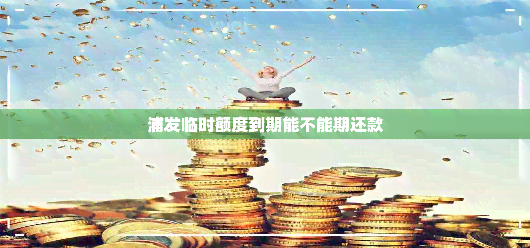 浦发临时额度到期能不能期还款