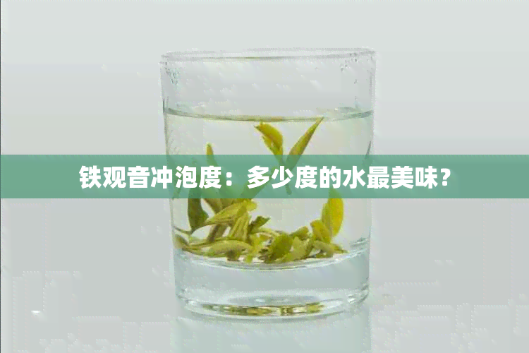 铁观音冲泡度：多少度的水最美味？