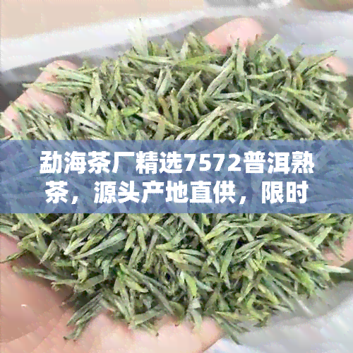 勐海茶厂精选7572普洱熟茶，源头产地直供，限时促销优中