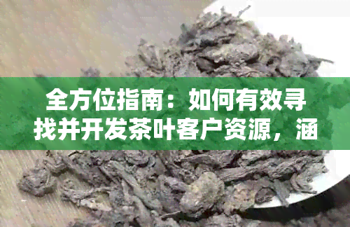 全方位指南：如何有效寻找并开发茶叶客户资源，涵策略、渠道和技巧