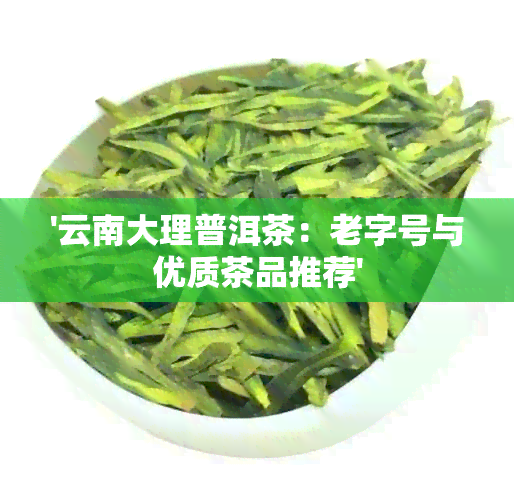 '云南大理普洱茶：老字号与优质茶品推荐'