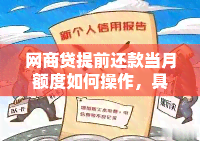 网商贷提前还款当月额度如何操作，具体步骤解析