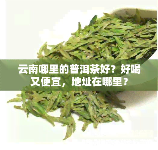 云南哪里的普洱茶好？好喝又便宜，地址在哪里？