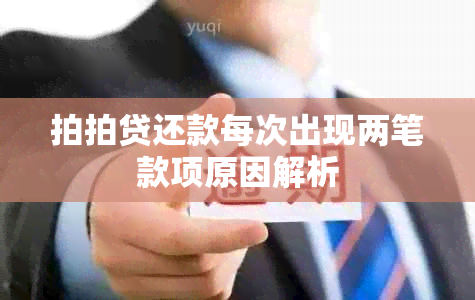 拍拍贷还款每次出现两笔款项原因解析