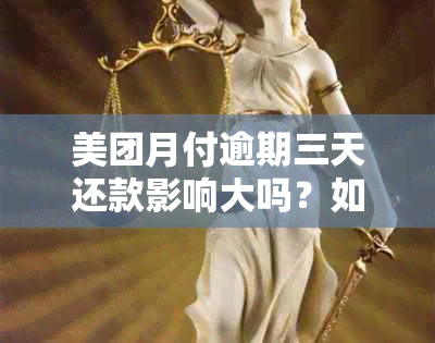 美团月付逾期三天还款影响大吗？如何处理？