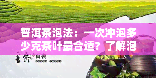 普洱茶泡法：一次冲泡多少克茶叶最合适？了解泡茶比例与口感关系